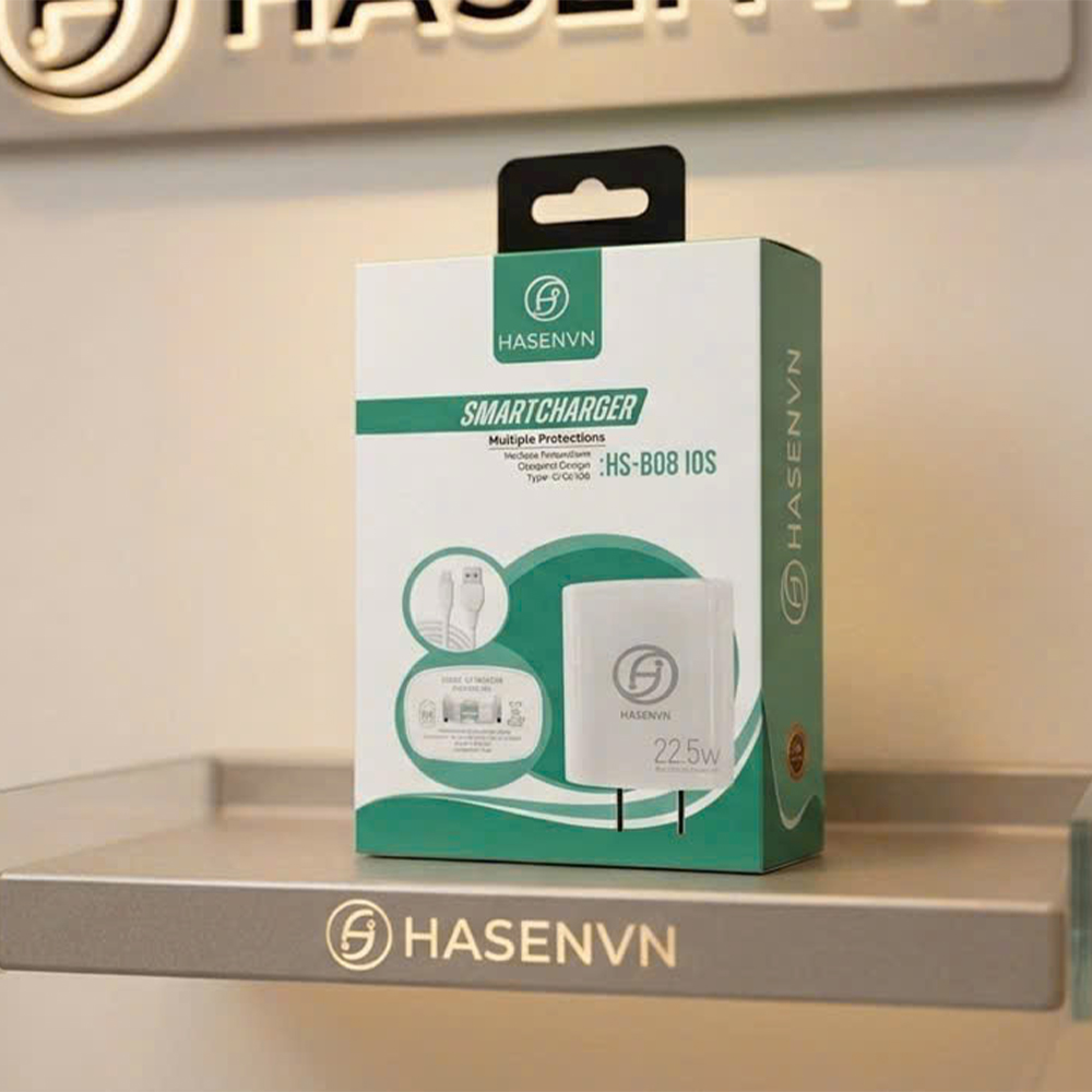 Bộ Sạc 22.5W Hasenvn - HS B08 IOS Bộ Sạc 22.5W Hasenvn - HS B08 IOS