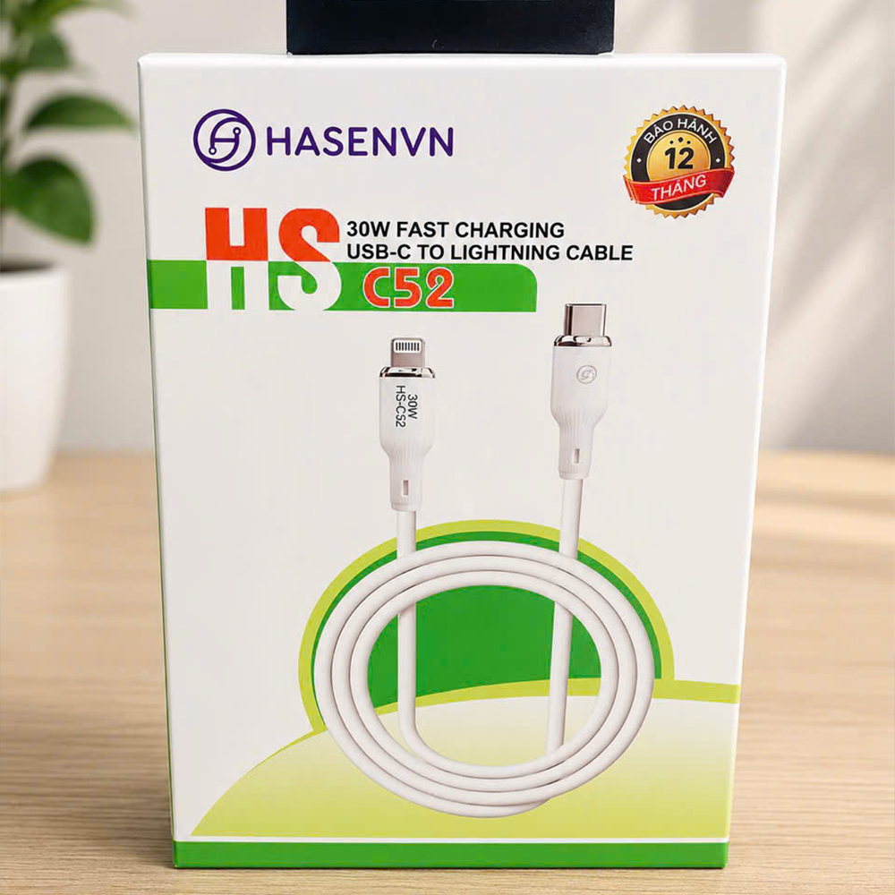 Cáp Sạc Nhanh 30W Hasenvn - HS C52 Cáp Sạc Nhanh 30W Hasenvn - HS C52