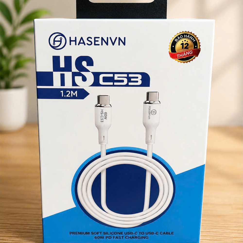 Cáp Sạc Nhanh 60W Hasenvn - HS C53 Cáp Sạc Nhanh 60W Hasenvn - HS C53